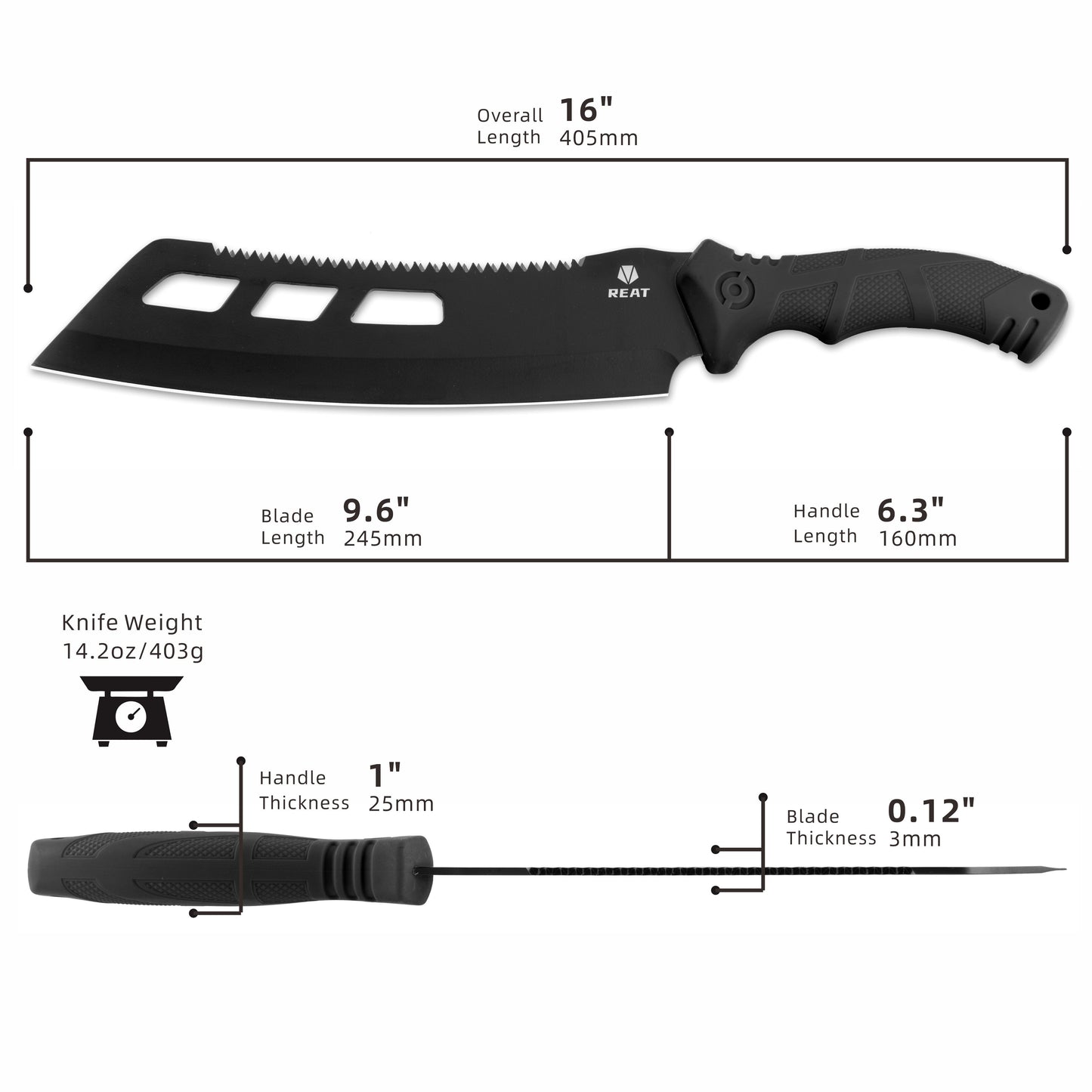 Machete with Saw RT-355