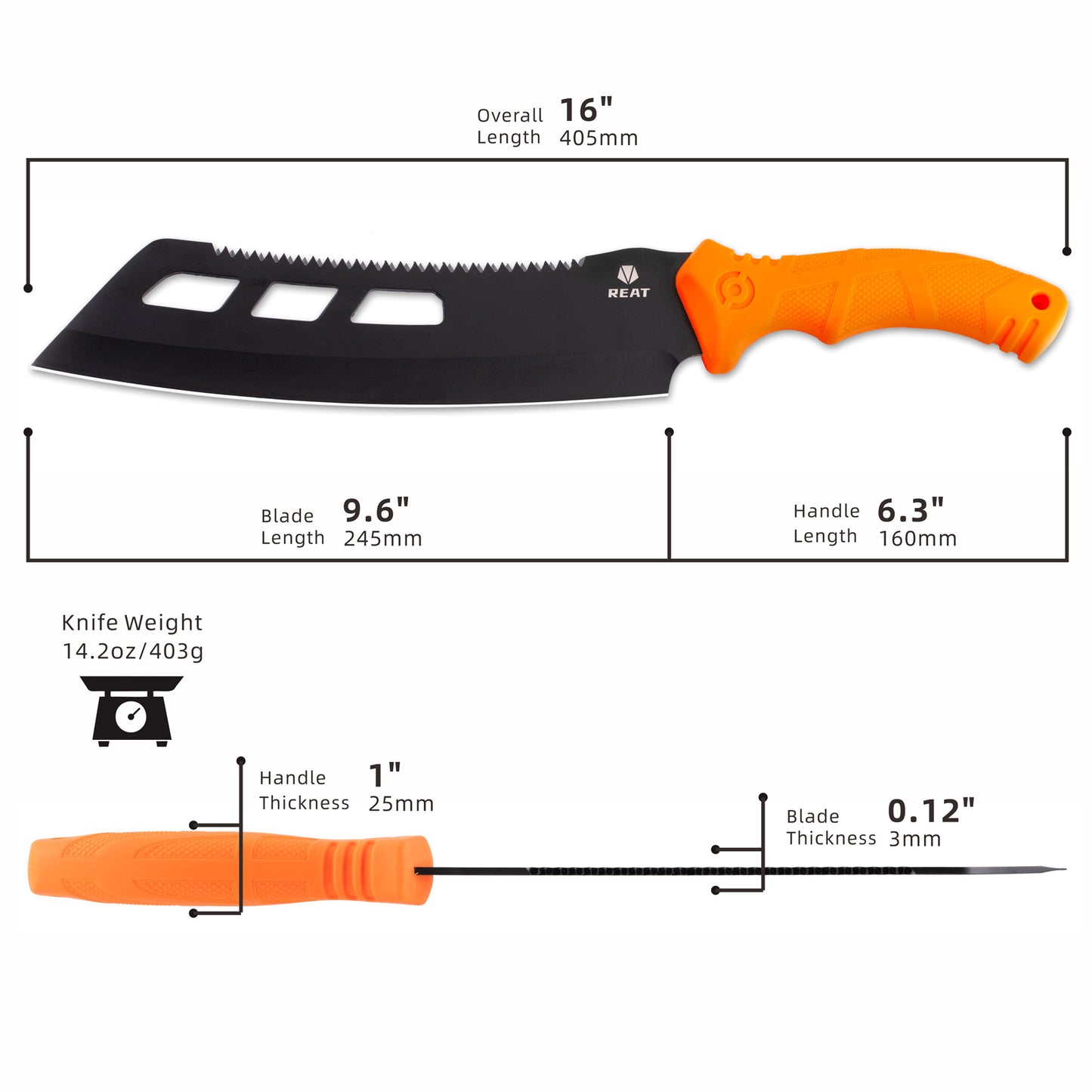 Machete with Saw