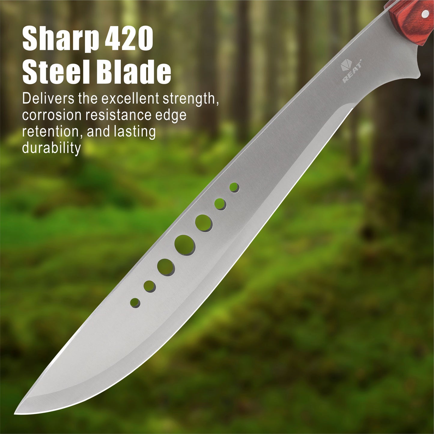 Machete with Leather Sheath