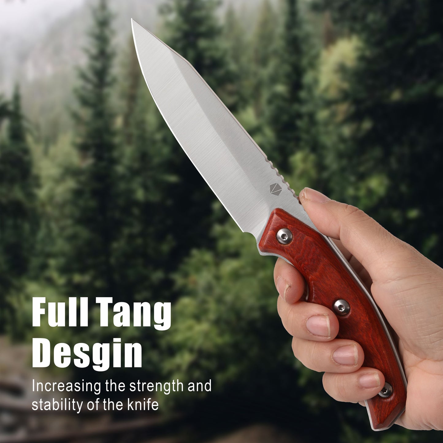 Fixed Blade Knife with Leather Sheath RT-525