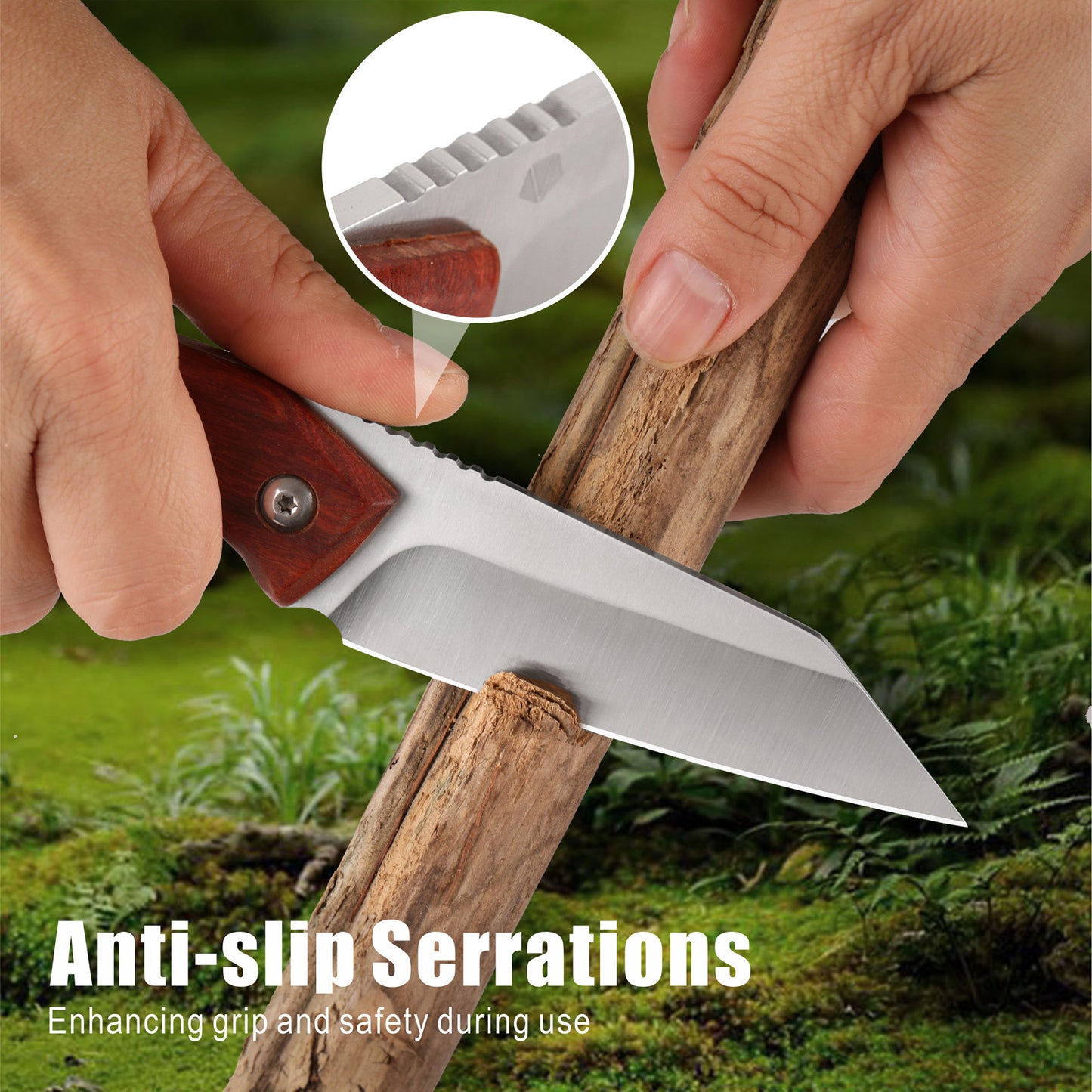 Fixed Blade Knife with Leather Sheath RT-527